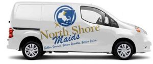 North Shore Maids service van in Massachusetts